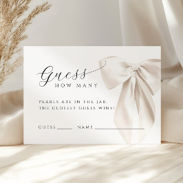 White Bow Guess How Many Game Card エンクロージャーカード