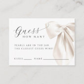 White Bow Guess How Many Game Card エンクロージャーカード (正面)