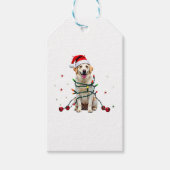 White Boxer Dog Ugly Christmas Sweater Funny Xmas  ギフトタグ (正面)
