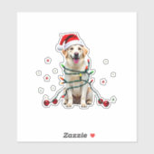 White Boxer Dog Ugly Christmas Sweater Funny Xmas  シール (シート)