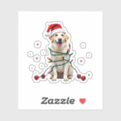 White Boxer Dog Ugly Christmas Sweater Funny Xmas  シール (シート)