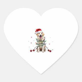 White Boxer Dog Ugly Christmas Sweater Funny Xmas  ハートシール
