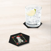 White Boxer Dog Ugly Christmas Sweater Funny Xmas ペーパーコースター (インサイチュ)