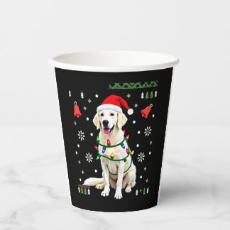 White Boxer Dog Ugly Christmas Sweater Funny Xmas  紙コップ