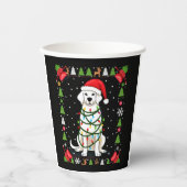 White Boxer Dog Ugly Christmas Sweater Funny Xmas  紙コップ (正面)