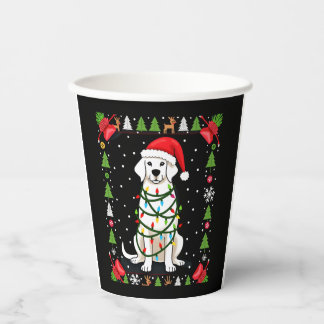 White Boxer Dog Ugly Christmas Sweater Funny Xmas  紙コップ