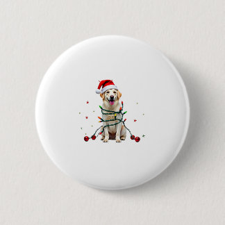 White Boxer Dog Ugly Christmas Sweater Funny Xmas  缶バッジ