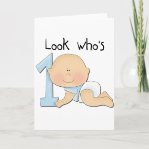 White Boy 1st誕生日Tシャツとギフト カード