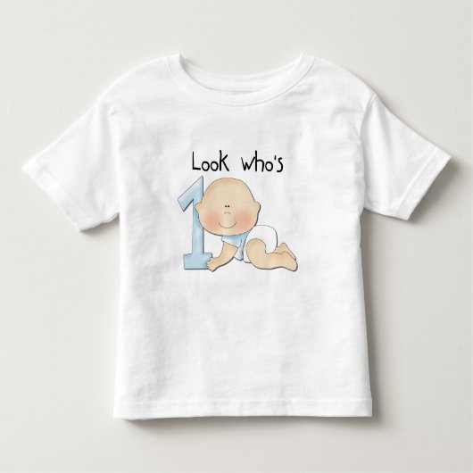 White Boy 1st誕生日Tシャツとギフト トドラーTシャツ (正面)