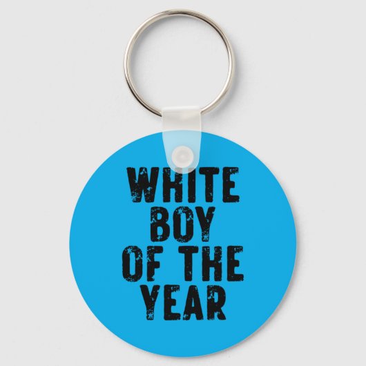 White Boy Of The Year - ヴィンテージ ブラック キーホルダー (正面)