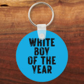 White Boy Of The Year - ヴィンテージ ブラック キーホルダー (正面)