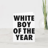 White Boy Of The Year For Men Boys Kids Funny  カード (正面)