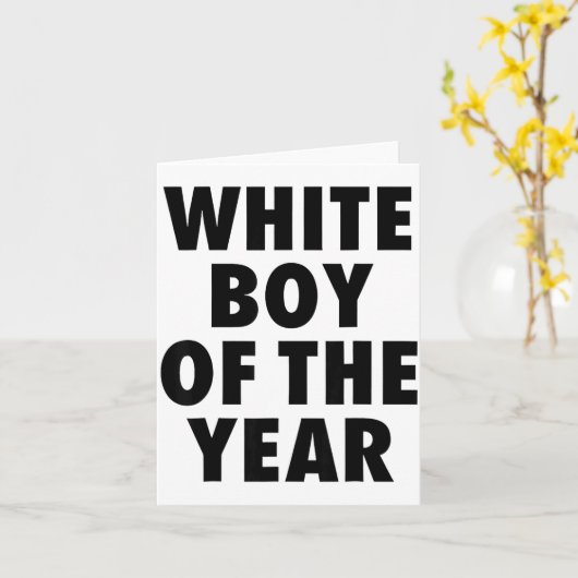 White Boy Of The Year For Men Boys Kids Funny  カード (黄色い花)