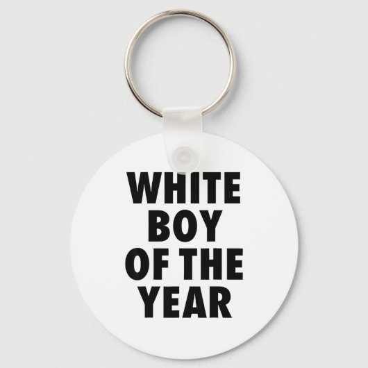 White Boy Of The Year For Men Boys Kids Funny キーホルダー (正面)