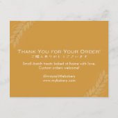 White Bread Wheat Bakery Care Instructions サンキューカード (裏面)