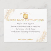 White Bread Wheat Bakery Care Instructions サンキューカード (正面)