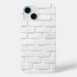 White Brick Texture iPhone Case Minimal Look iPhone 15ケース