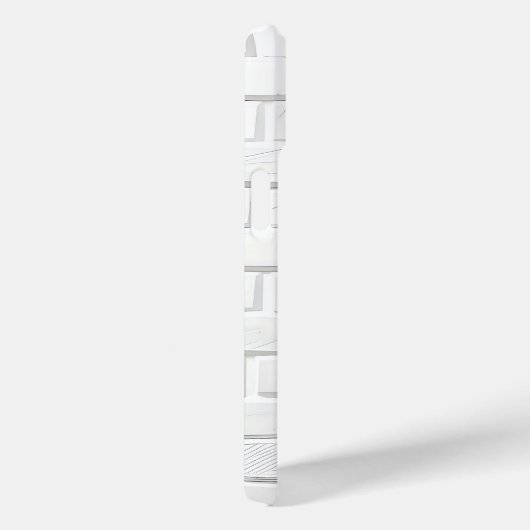 White Brick Texture iPhone Case Minimal Look Case-Mate iPhoneケース (裏面 / 右)