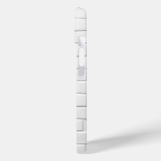 White Brick Texture iPhone Case Minimal Look Case-Mate iPhoneケース (裏面 / 左)