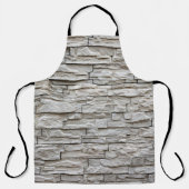 White brick wall pattern texture エプロン (正面)