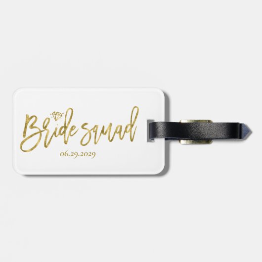 White Bride Squad With Diamond ラゲッジタグ (裏面横)