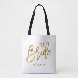 White Bride With Diamond Wedding Bag トートバッグ