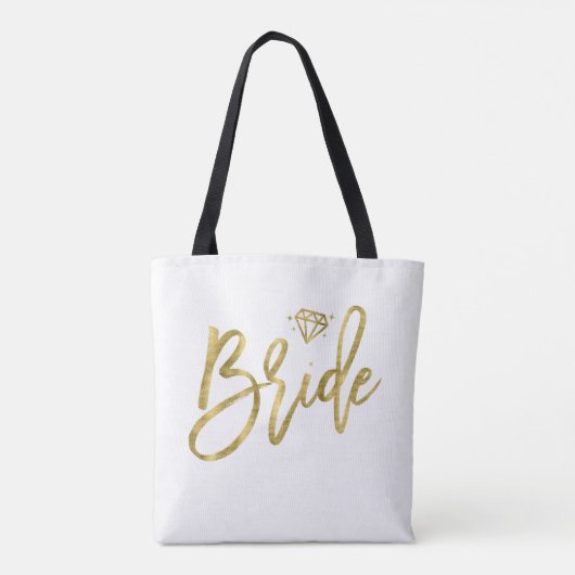 White Bride With Diamond Wedding Bag トートバッグ (裏面)