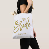 White Bride With Diamond Wedding Bag トートバッグ (クローズアップ)