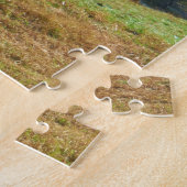 White & Brown horse, Autumn pond ジグソーパズル (側面)