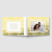 White Brushstrokes Foil Wedding Guestbook Beach ゲストブック (全面)