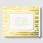 White Brushstrokes Foil Wedding Guestbook Beach ゲストブック (裏面)
