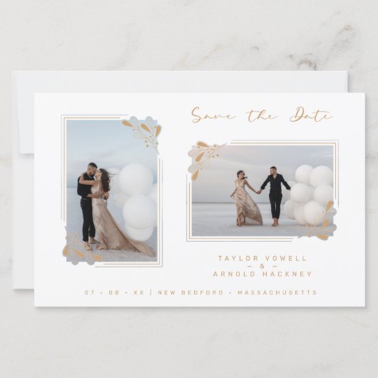 White Budget Fancy Minimalist Branches 2 Photos (正面)