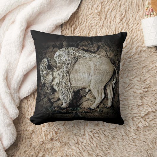 "White Buffalo" original art クッション (ブランケット)