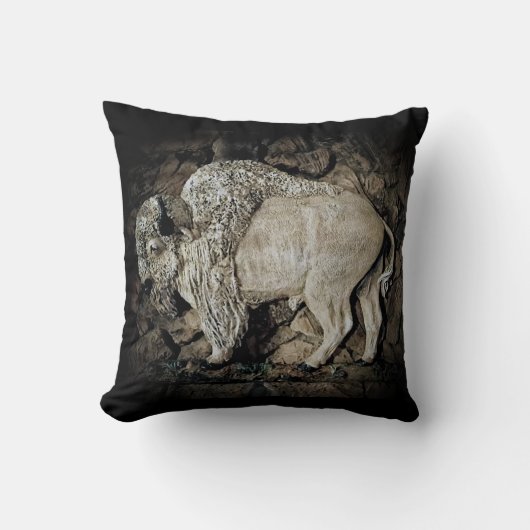 "White Buffalo" original art クッション (正面)