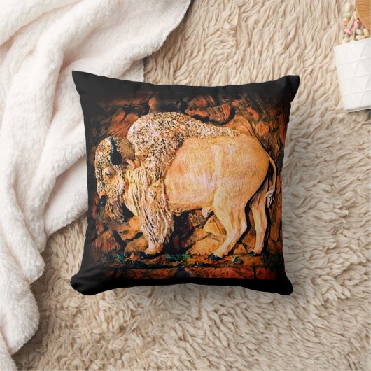 "White Buffalo" original art クッション (ブランケット)