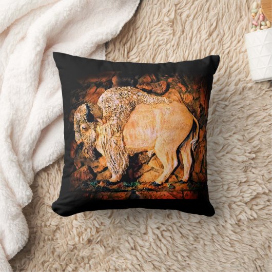 "White Buffalo" original art クッション (ブランケット)