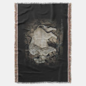 "White Buffalo" original artThrow Blanket スローブランケット (正面縦)