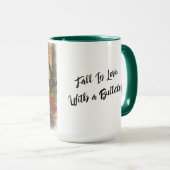 White Bulldog Fall in Love Christmas Mug Cup マグカップ (正面右)