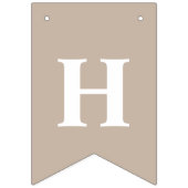 White Bunnies On Beige With Happy Easter Saying バンティングフラッグ (第3の旗)