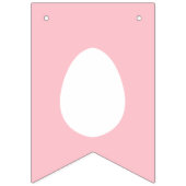 White Bunnies On Pink With Happy Easter Lettering バンティングフラッグ (第1の旗)