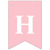 White Bunnies On Pink With Happy Easter Lettering バンティングフラッグ (第3の旗)