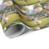 White Bunny Wearing a Pink Tutu ラッピングペーパー (ロールコーナー)