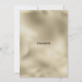 White burgundy gold orchid floral Bridal Shower 招待状 (裏面)