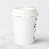 White Business Logo | Minimalist Clean Brand 紙コップ (右)