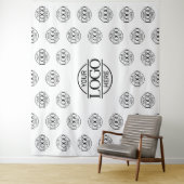 White Business Logo Step & Repeat Backdrop Banner タペストリー (インサイチュ)
