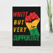 White But Supportive Ally Juneteenth Black History カード (正面)