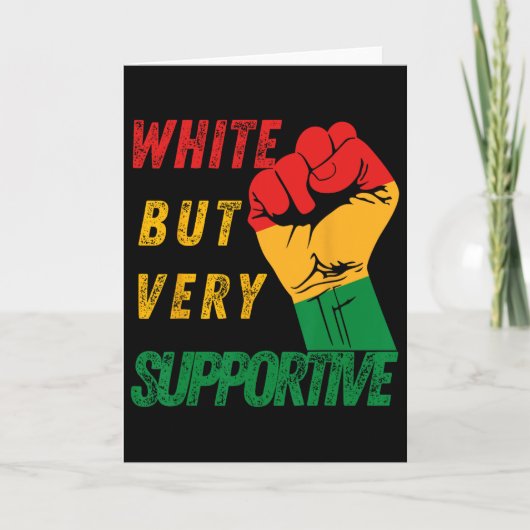 White But Supportive Ally Juneteenth Black History カード (正面)