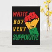 White But Supportive Ally Juneteenth Black History カード (黄色い花)