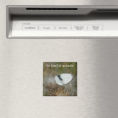 White Butterfly "Be Kind to Animals" Magnet マグネット (インサイチュ (食洗機))