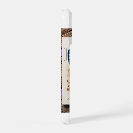 White Butterfly in Natural Setting 200724IREF220 - iPhoneケース (右側面)